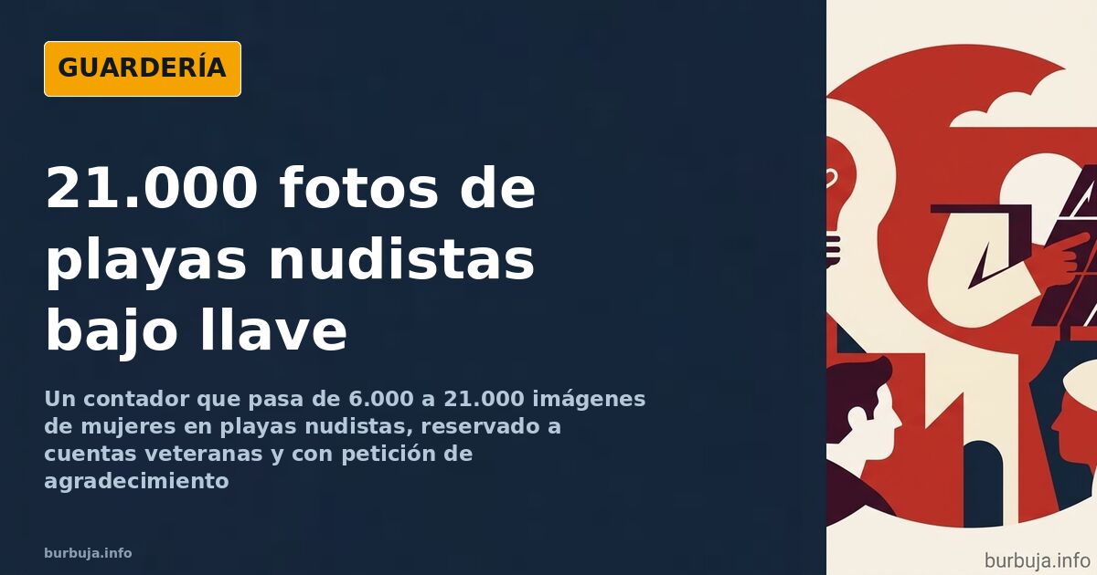 Contador digital que sube de 6.000 a 21.000 fotos de playas nudistas en una recopilación de acceso restringido