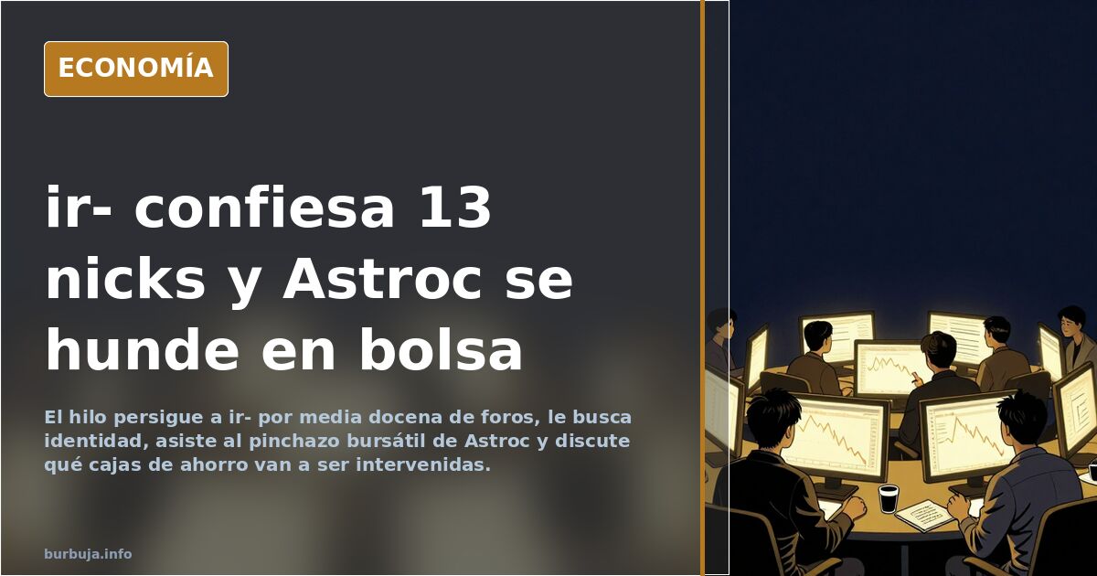 ir- confiesa 13 nicks y Astroc se hunde en bolsa