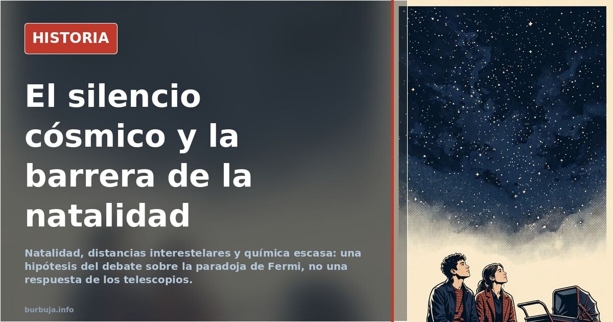 Vía Láctea sobre un horizonte nocturno con un punto luminoso aislado representando el silencio cósmico de la paradoja de Ferm