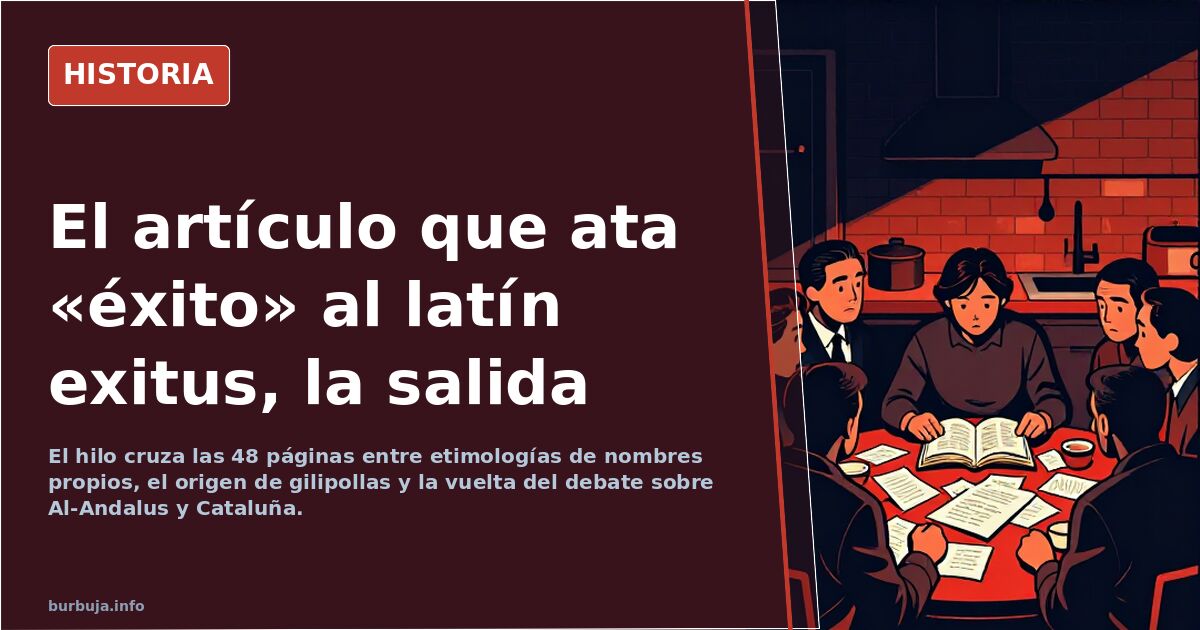 El artículo que ata «éxito» al latín exitus, la salida