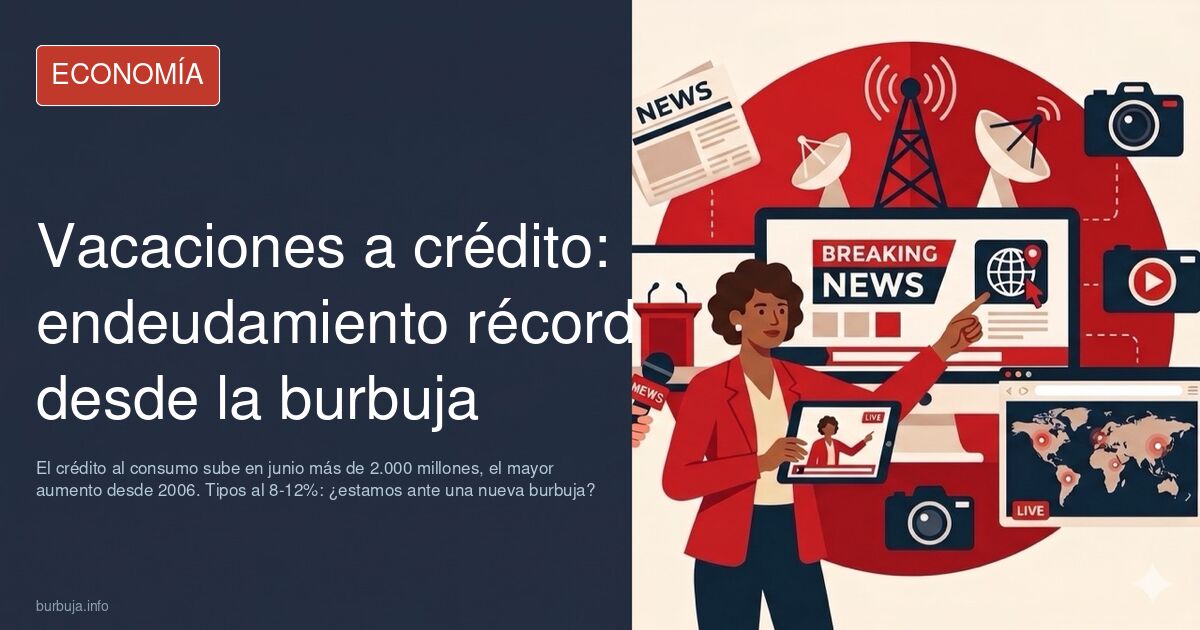 Playa de Tenerife con turistas, ilustrando el aumento del crédito al consumo