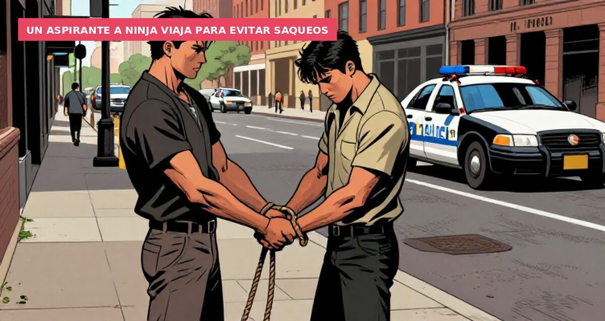 Un aspirante a ninja viaja para evitar saqueos