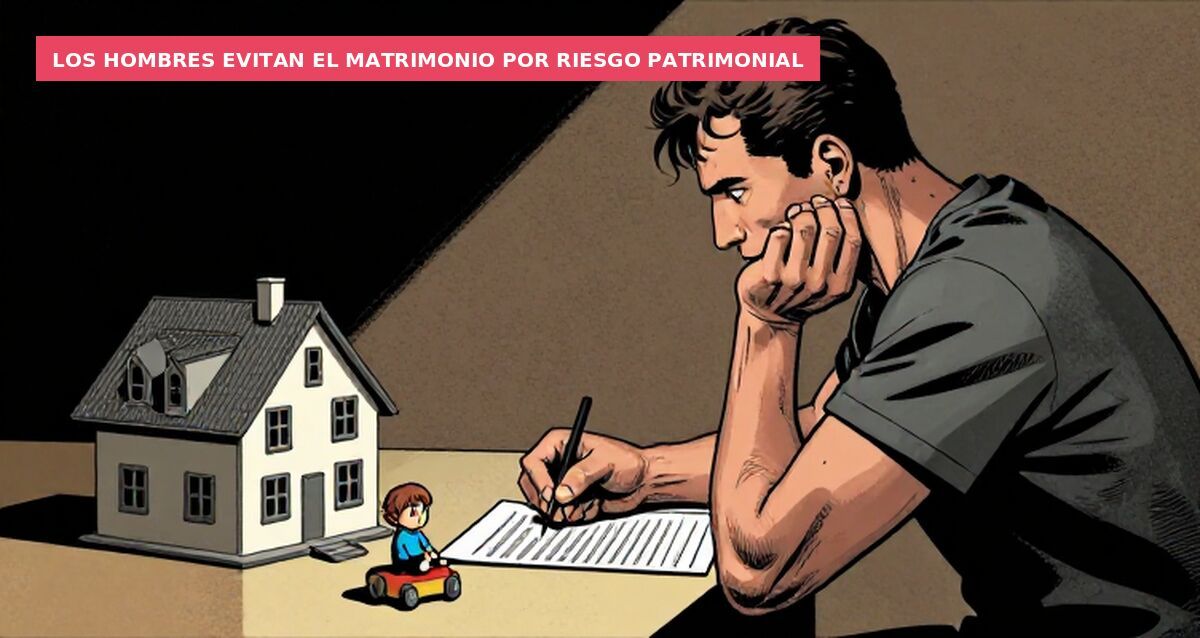 Los hombres evitan el matrimonio por riesgo patrimonial