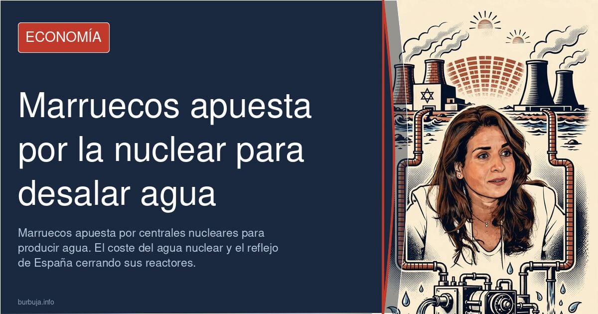 Torre de refrigeración de una central nuclear junto al mar, símbolo de la apuesta de Marruecos por desalar agua con nuclear