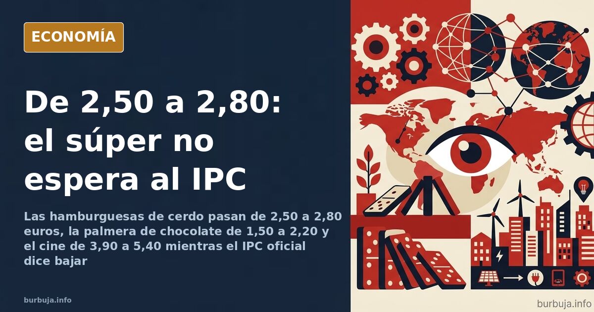 Carro de la compra con hamburguesas envasadas, naranjas y una tableta de chocolate en la cesta de la compra de un supermercad