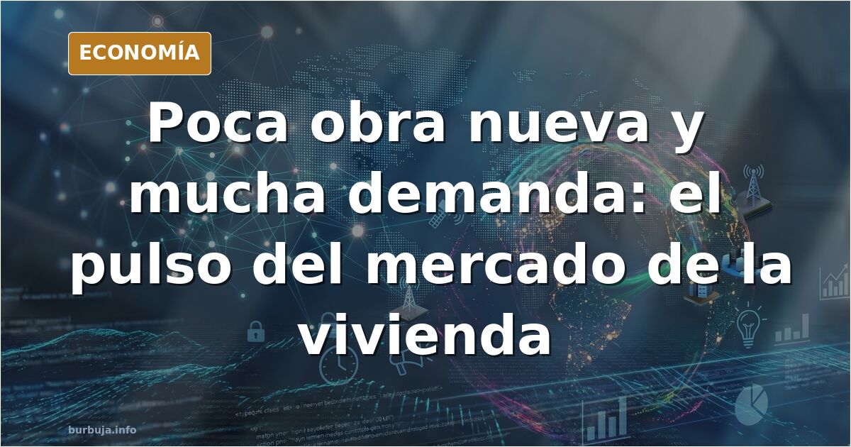 Bloques de viviendas en construcción con una grúa, ilustración editorial sobre el precio de la vivienda