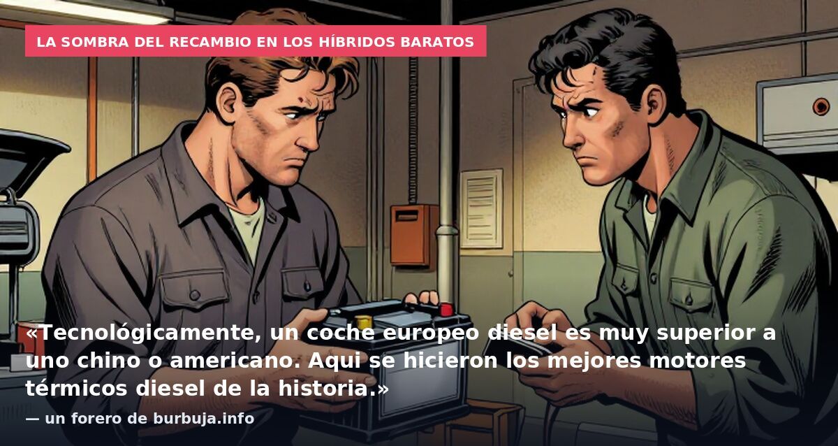 La sombra del recambio en los híbridos baratos: «Tecnológicamente, un coche europeo diesel es muy superior a uno chino o americano. Aqui se hicieron los mejores motores térmicos diesel de la historia.» — un forero de burbuja.info