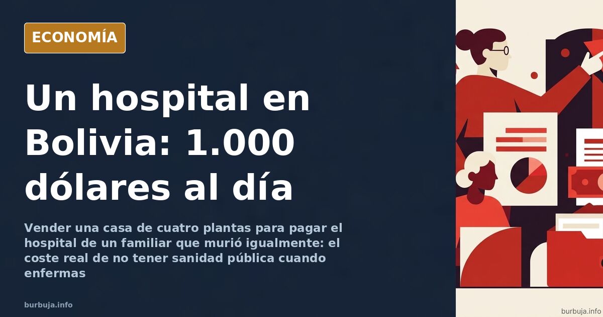 Edificio de cuatro plantas convertido en factura hospitalaria, símbolo del coste de la sanidad privada en Bolivia