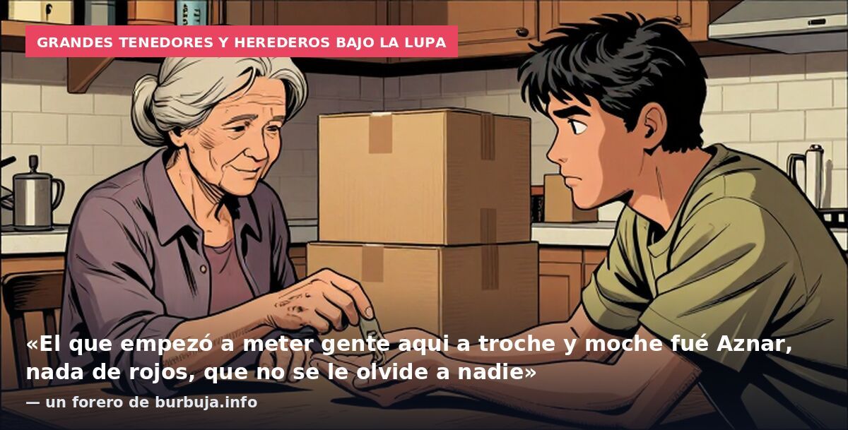Grandes tenedores y herederos bajo la lupa: «El que empezó a meter gente aqui a troche y moche fué Aznar, nada de rojos, que no se le olvide a nadie» — un forero de burbuja.info