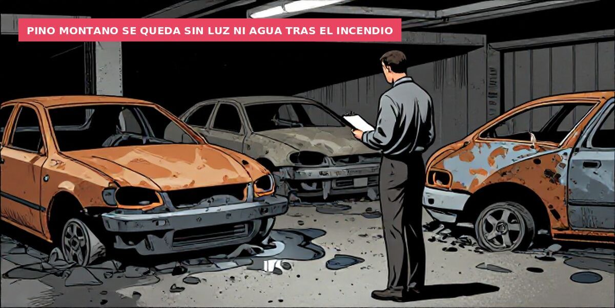 Pino Montano se queda sin luz ni agua tras el incendio