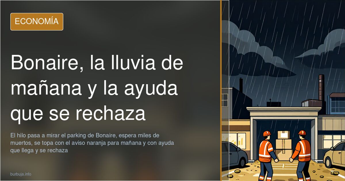 Bonaire, la lluvia de mañana y la ayuda que se rechaza