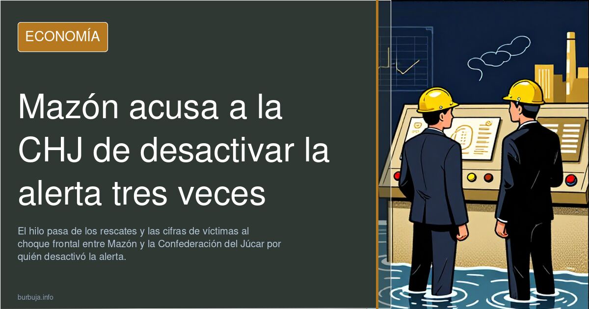 Mazón acusa a la CHJ de desactivar la alerta tres veces