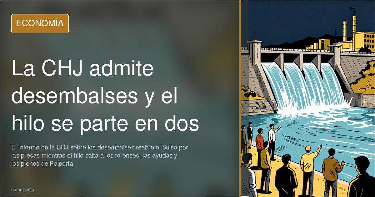 La CHJ admite desembalses y el hilo se parte en dos