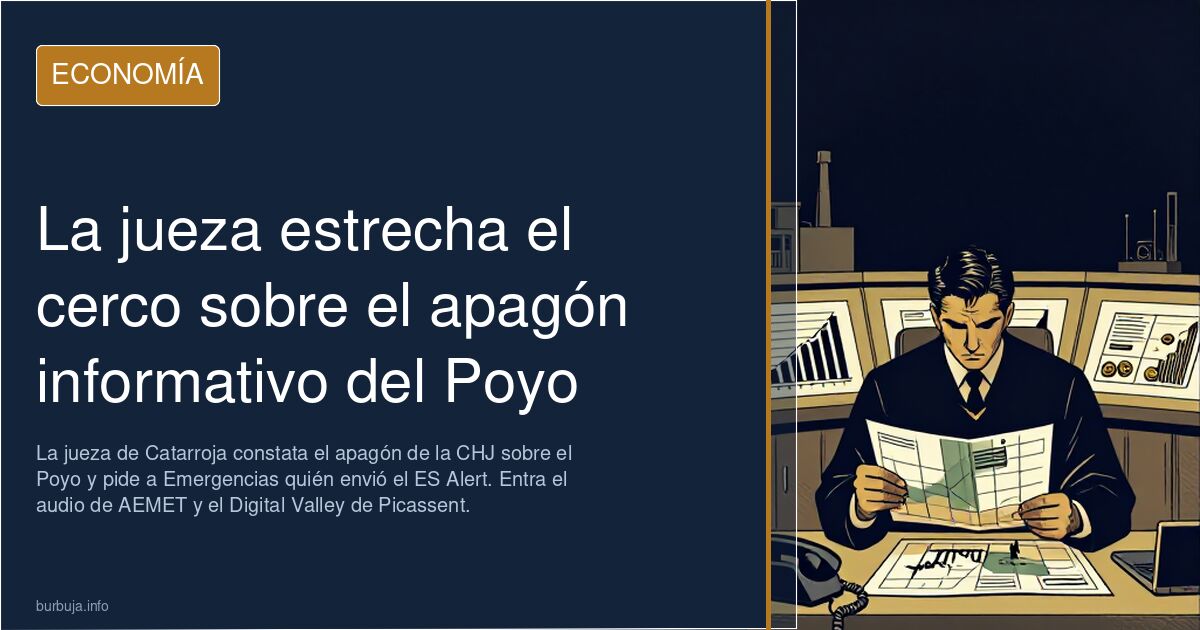 La jueza estrecha el cerco sobre el apagón informativo del Poyo