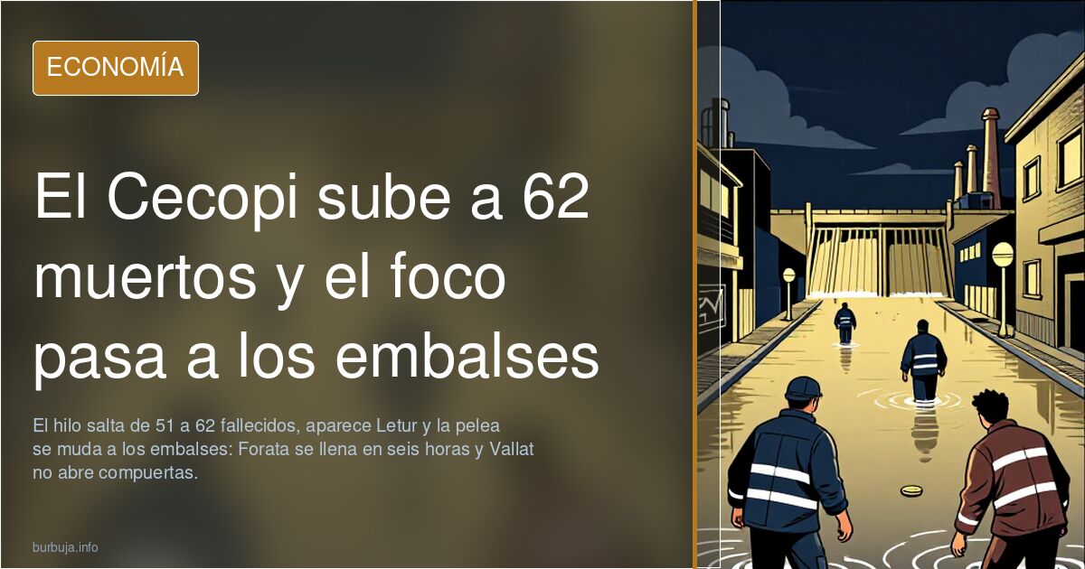 El Cecopi sube a 62 muertos y el foco pasa a los embalses