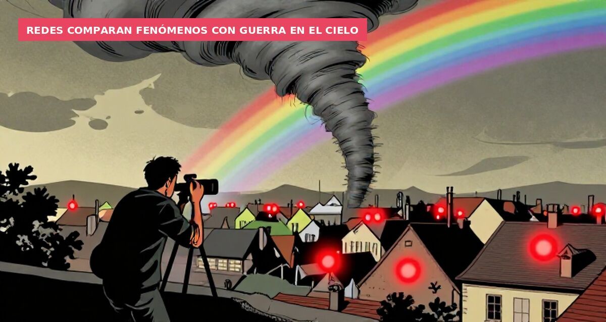 Redes comparan fenómenos con guerra en el cielo