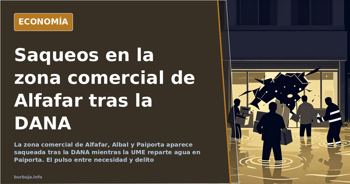 Comercios de Alfafar señalados por saqueos tras la DANA en Valencia