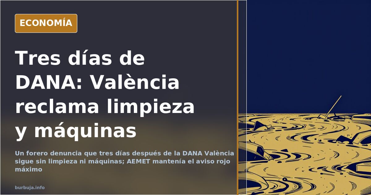 Calle valenciana anegada y cubierta de lodo tras el paso de la DANA