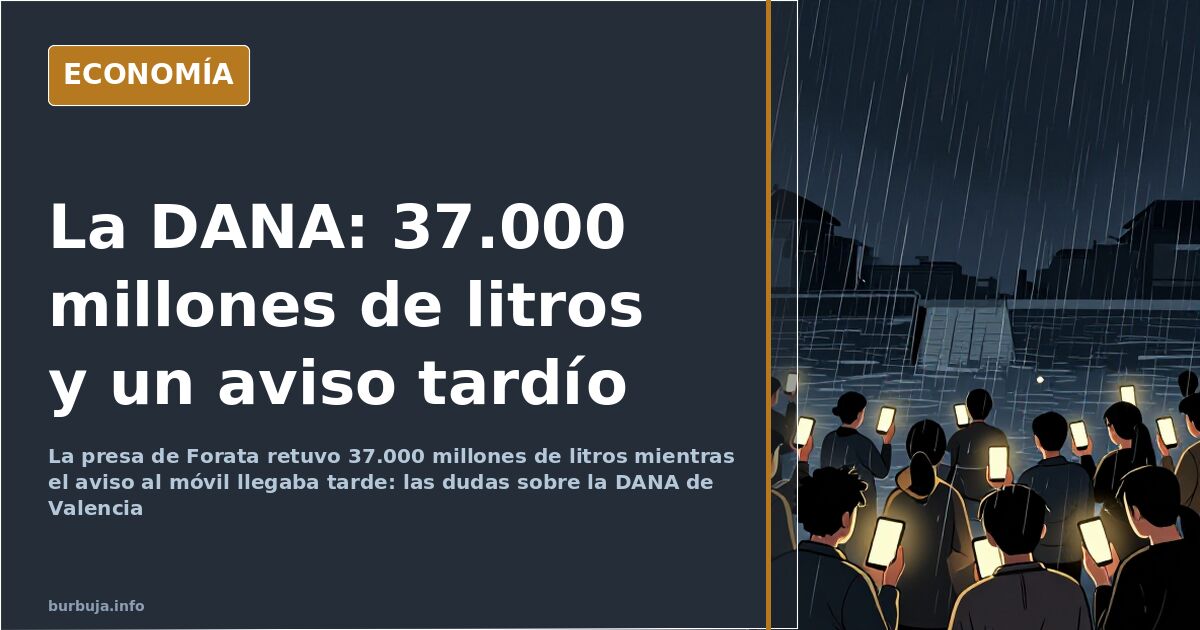 Rambla desbordada entre naves industriales tras la DANA de Valencia, con vehículos arrastrados por el barro