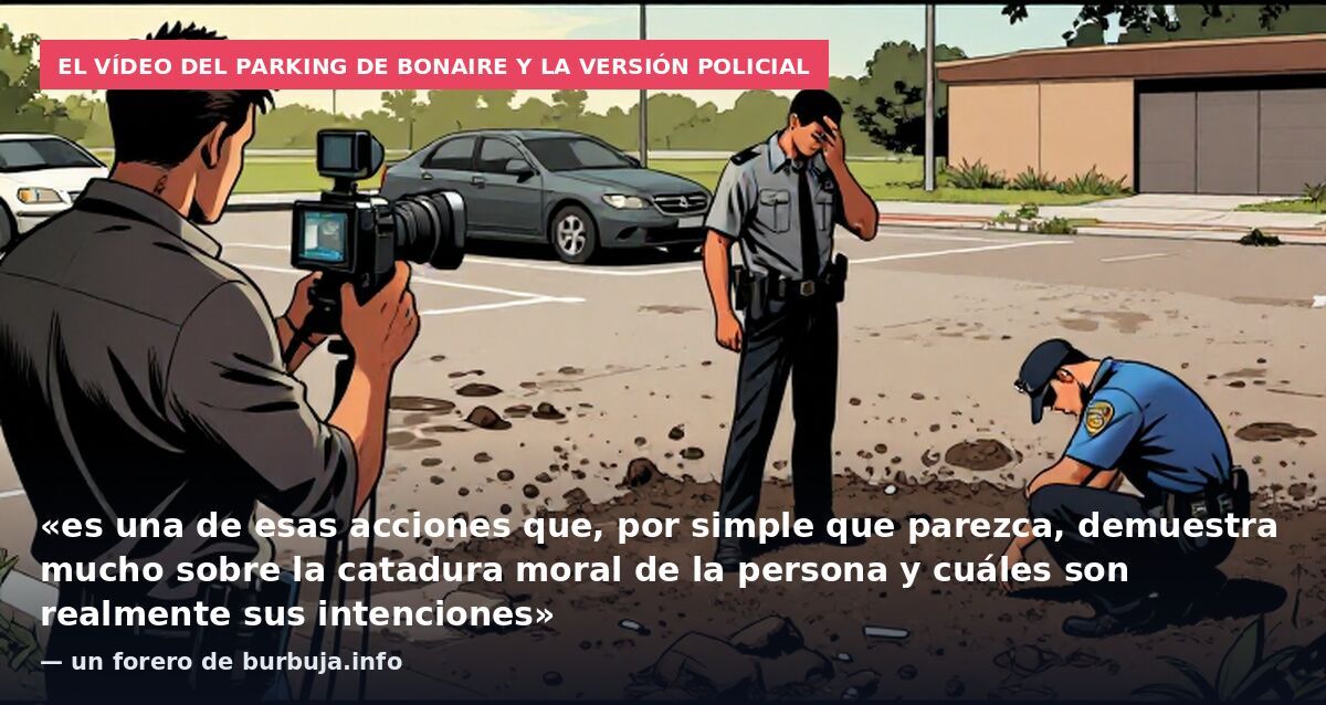 El vídeo del parking de Bonaire y la versión policial: «es una de esas acciones que, por simple que parezca, demuestra mucho sobre la catadura moral de la persona y cuáles son realmente sus intenciones» — un forero de burbuja.info