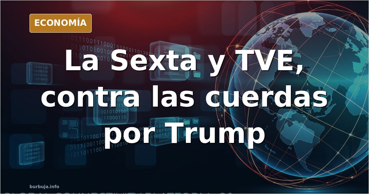 Plató de televisión con gráficos electorales de Estados Unidos y un presentador informando sobre la victoria de Trump