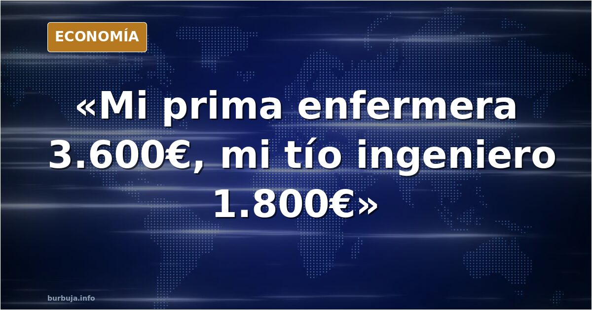 Ilustración con dos nóminas comparando el sueldo que se atribuye a una enfermera con guardias y el de un ingeniero agrónomo