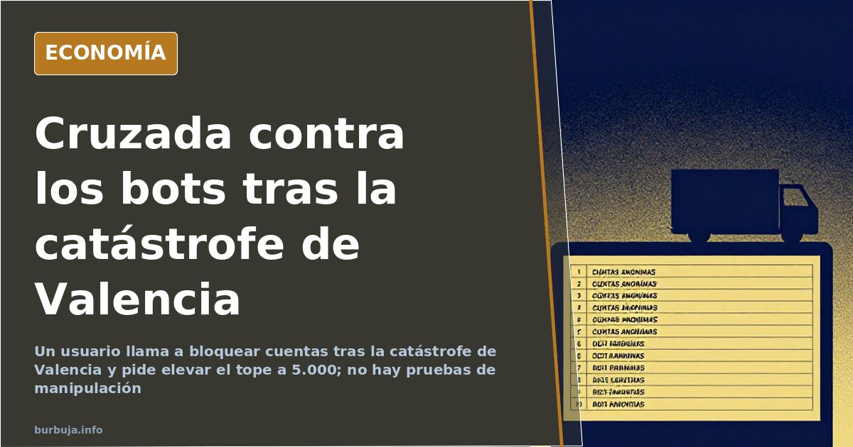 Ilustración sobre desinformación durante la DANA: cuentas anónimas bloqueadas en una pantalla junto a listas de descartes
