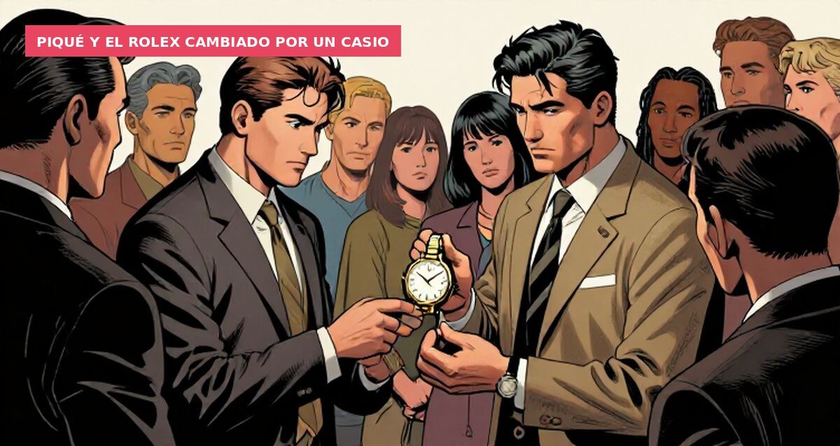 Piqué y el Rolex cambiado por un Casio