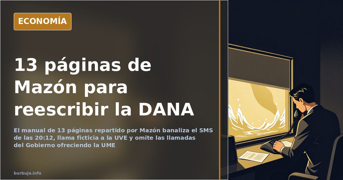 Documento de argumentario de 13 páginas sobre la gestión de la DANA distribuido por la Generalitat Valenciana a cargos públic