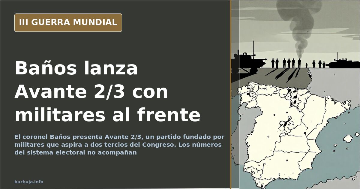 Avante 2/3: el partido político fundado por el coronel Baños