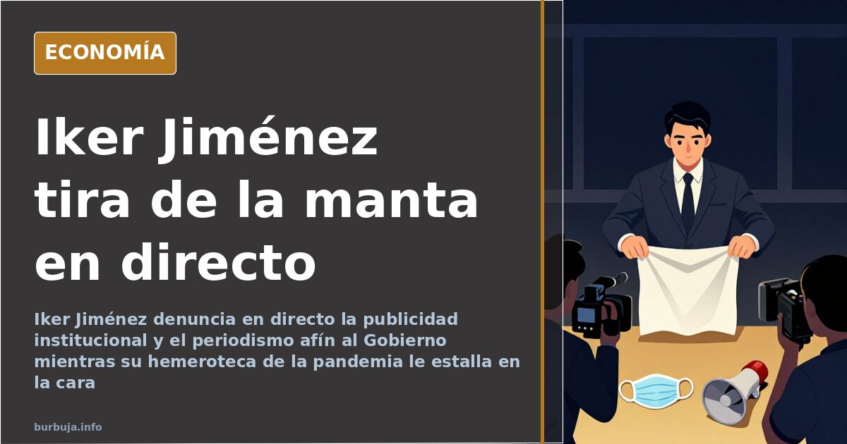 Presentador de televisión gesticulando en un plató ante una cámara en directo mientras se debaten las cifras de ayuda por la 