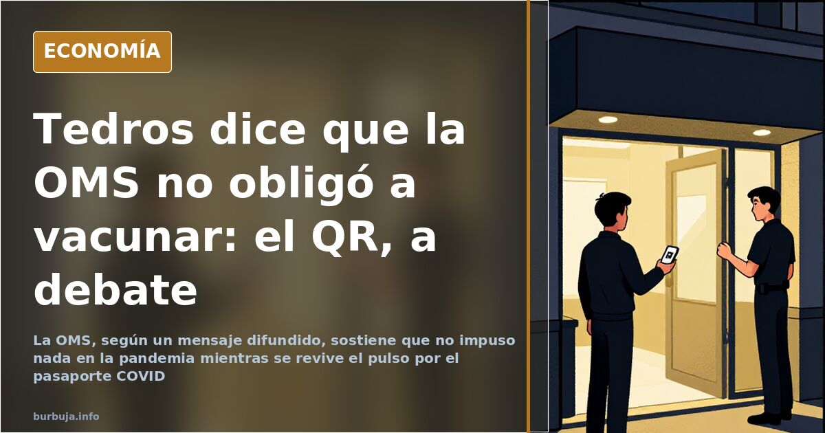 Ilustración editorial de un teléfono móvil mostrando un código QR junto a un cartel de acceso restringido en un local cerrado