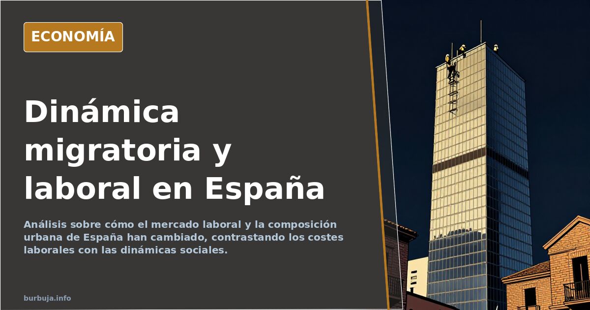 Representación gráfica de la composición cambiante del mercado laboral español y urbano