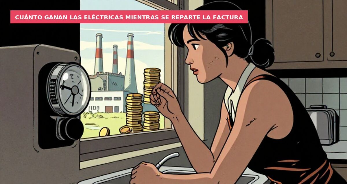 Cuánto ganan las eléctricas mientras se reparte la factura