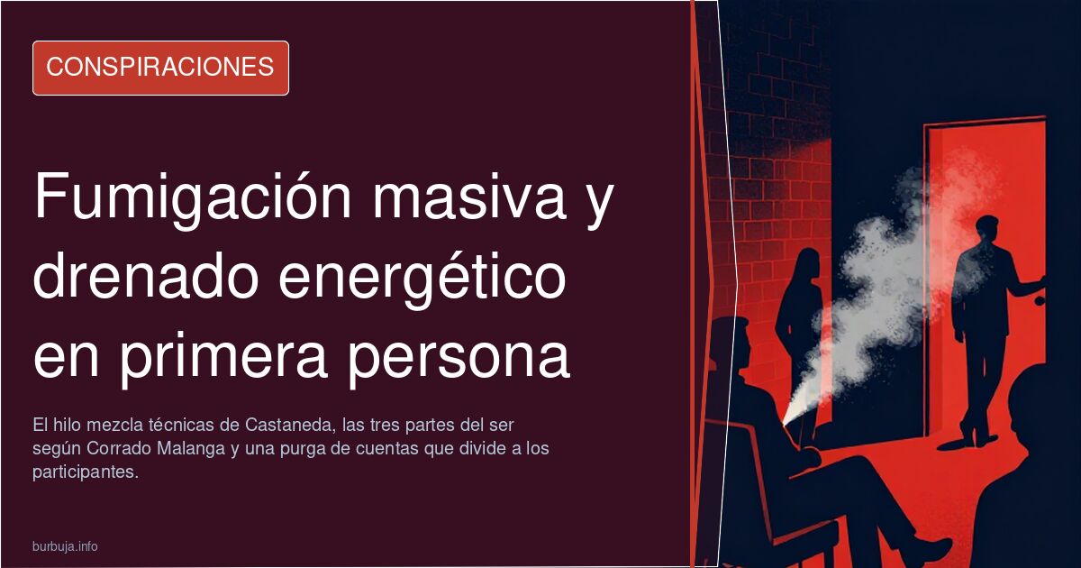 Fumigación masiva y drenado energético en primera persona