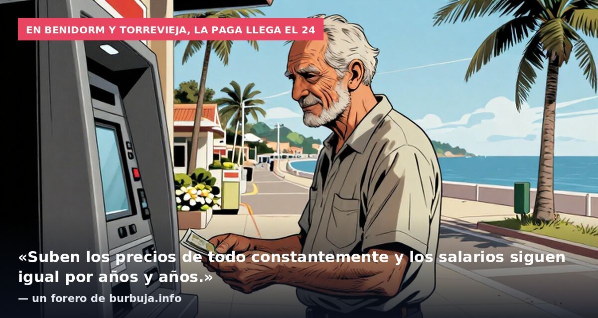 En Benidorm y Torrevieja, la paga llega el 24: «Suben los precios de todo constantemente y los salarios siguen igual por años y años.» — un forero de burbuja.info