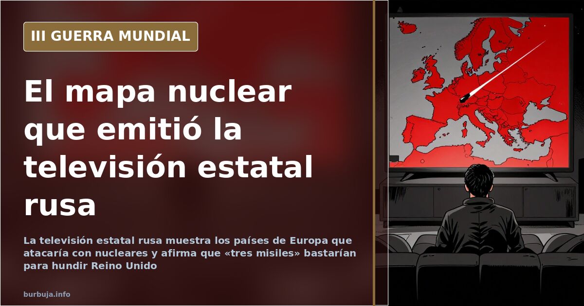 La TV rusa: «Tres misiles» harían caer la civilización británica