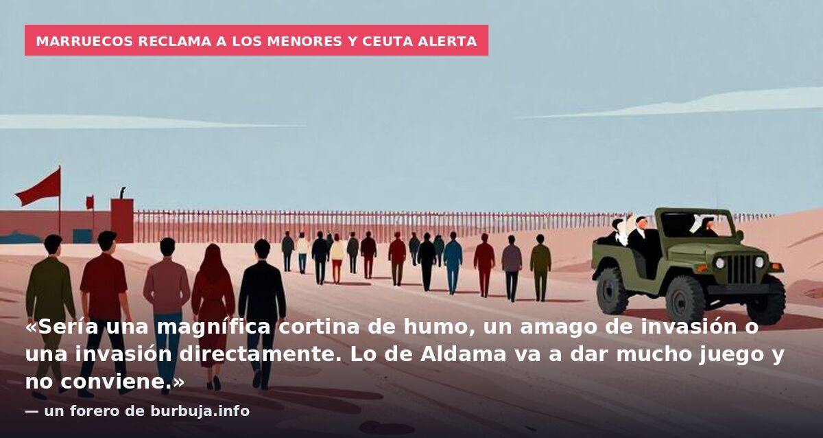 Marruecos reclama a los menores y Ceuta alerta: «Sería una magnífica cortina de humo, un amago de invasión o una invasión directamente. Lo de Aldama va a dar mucho juego y no conviene.» — un forero de burbuja.info