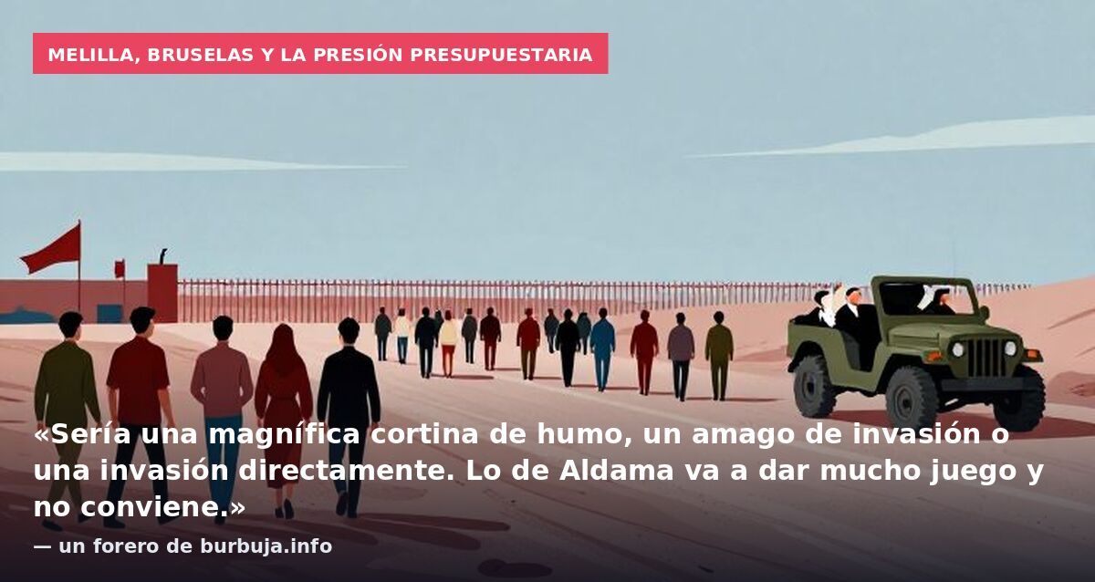 Melilla, Bruselas y la presión presupuestaria: «Sería una magnífica cortina de humo, un amago de invasión o una invasión directamente. Lo de Aldama va a dar mucho juego y no conviene.» — un forero de burbuja.info