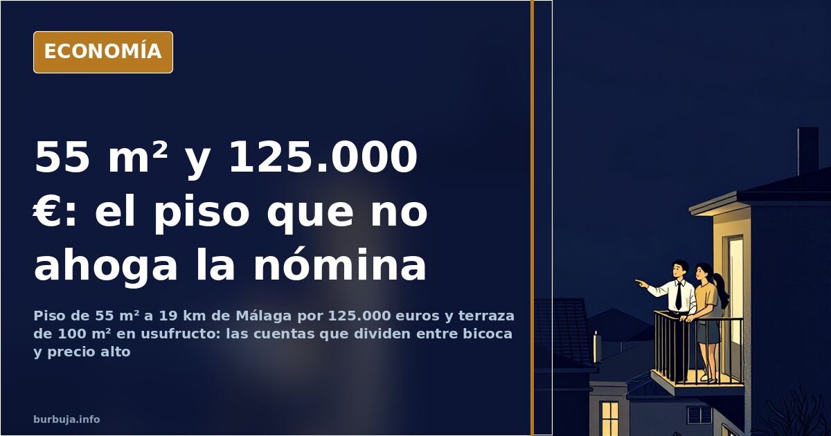 Un piso de 55 m² a 19 km de Málaga por 125.000 euros