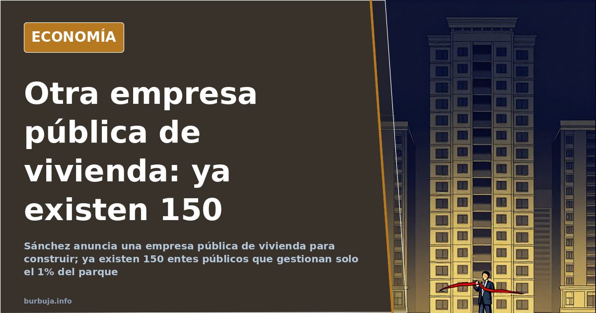Edificio de viviendas públicas en obras con grúas al fondo, ilustrando el anuncio de una nueva empresa estatal de vivienda