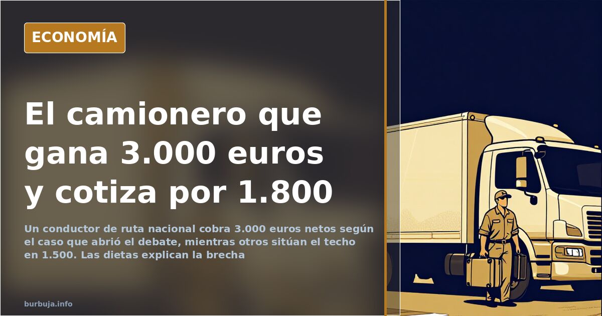 Camionero de ruta nacional al volante de un tráiler, con la cabina y la carretera al fondo en un día laborable