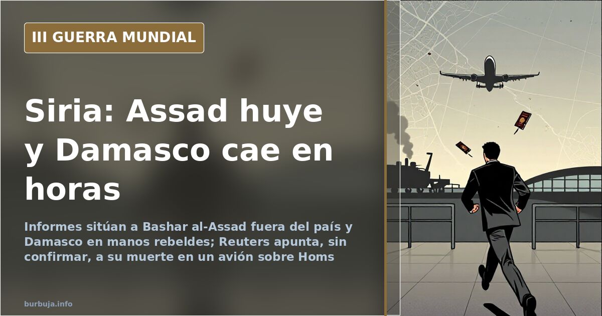 Bashar al-Assad cae y Damasco pasa a manos de los rebeldes