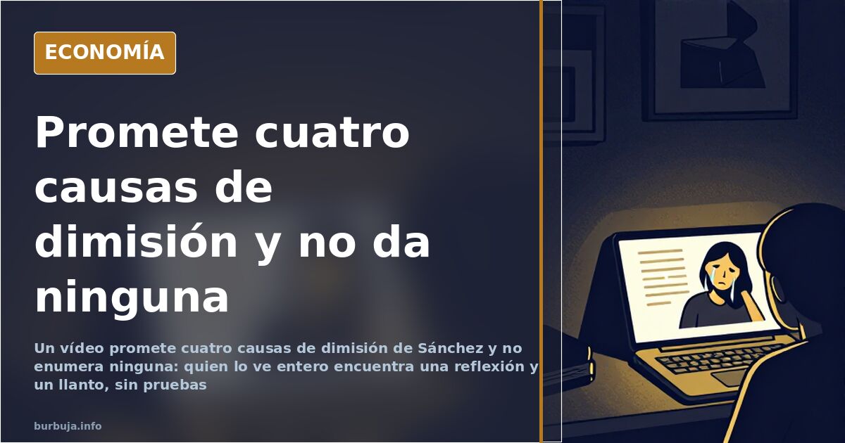 Four reasons for Sánchez to resign that the video doesn't list