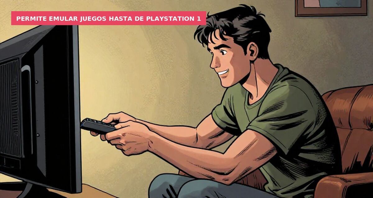 Permite emular juegos hasta de PlayStation 1