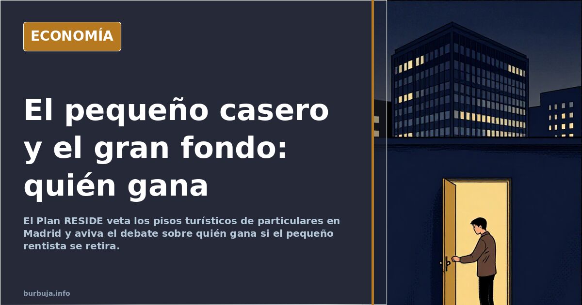 Edificio de viviendas en el centro de Madrid con el cartel de alquiler retirado, símbolo del pequeño rentista inmobiliario qu