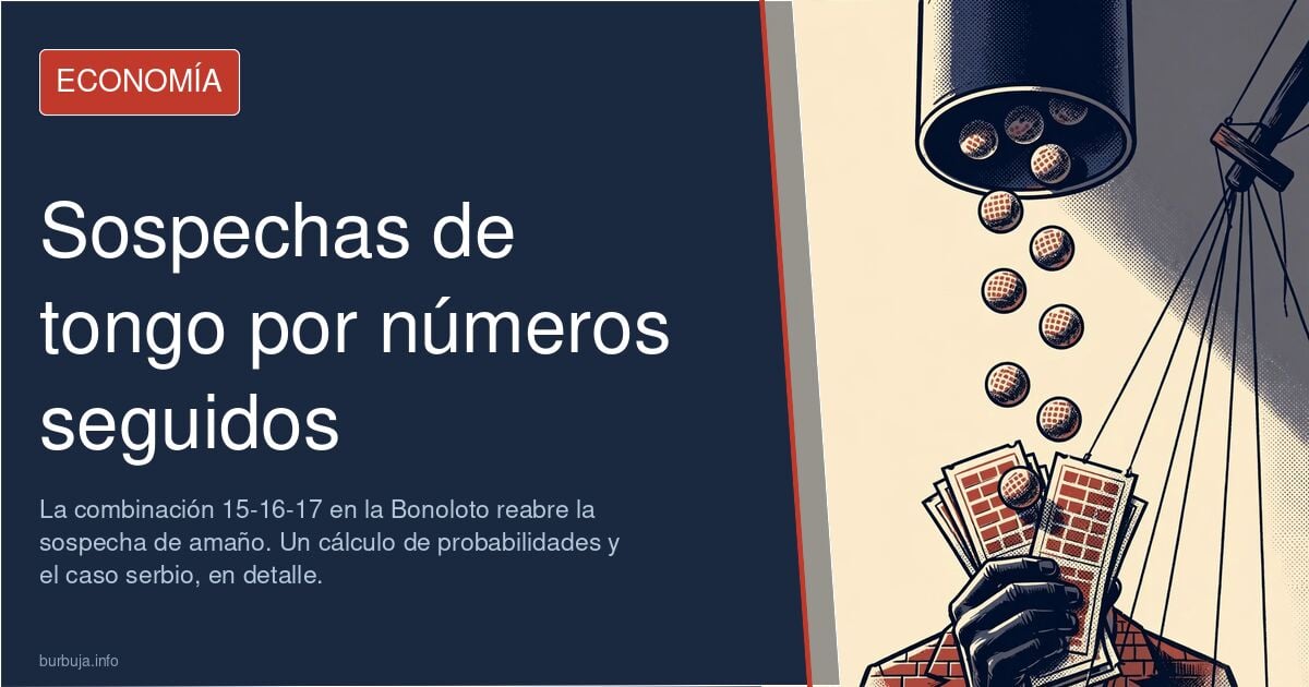 Bolas de lotería con números consecutivos en un bombo