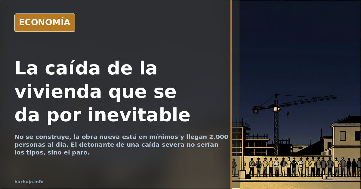 Fachadas de bloques de viviendas en una ciudad española sin grúas ni obra nueva en marcha