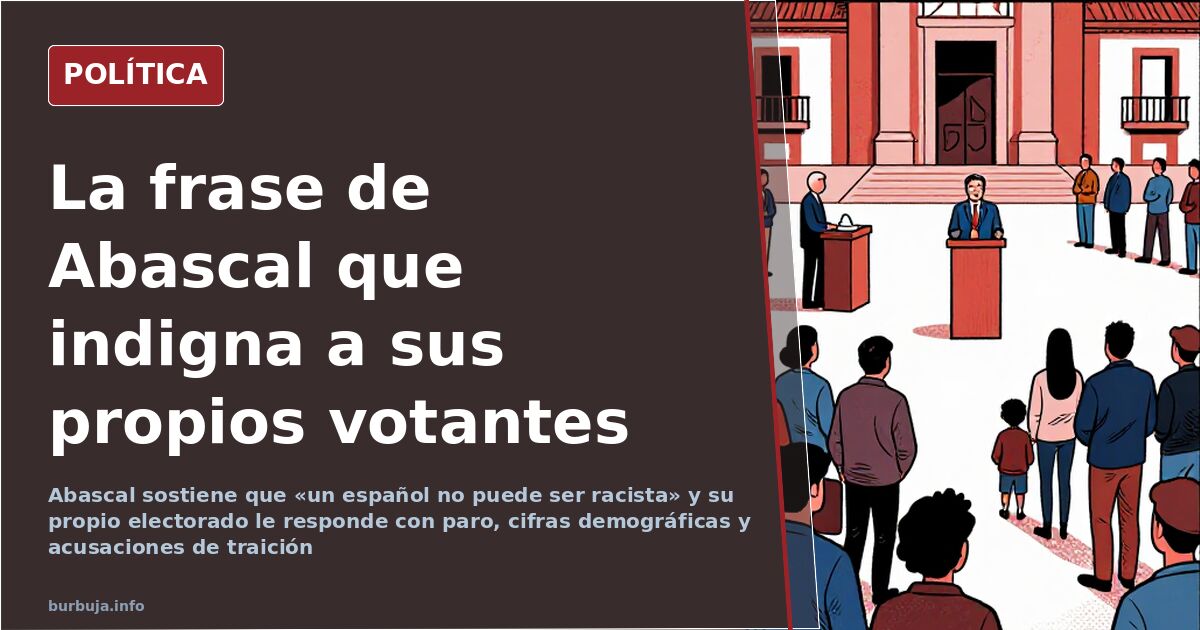 Abascal claims a Spaniard cannot be racist