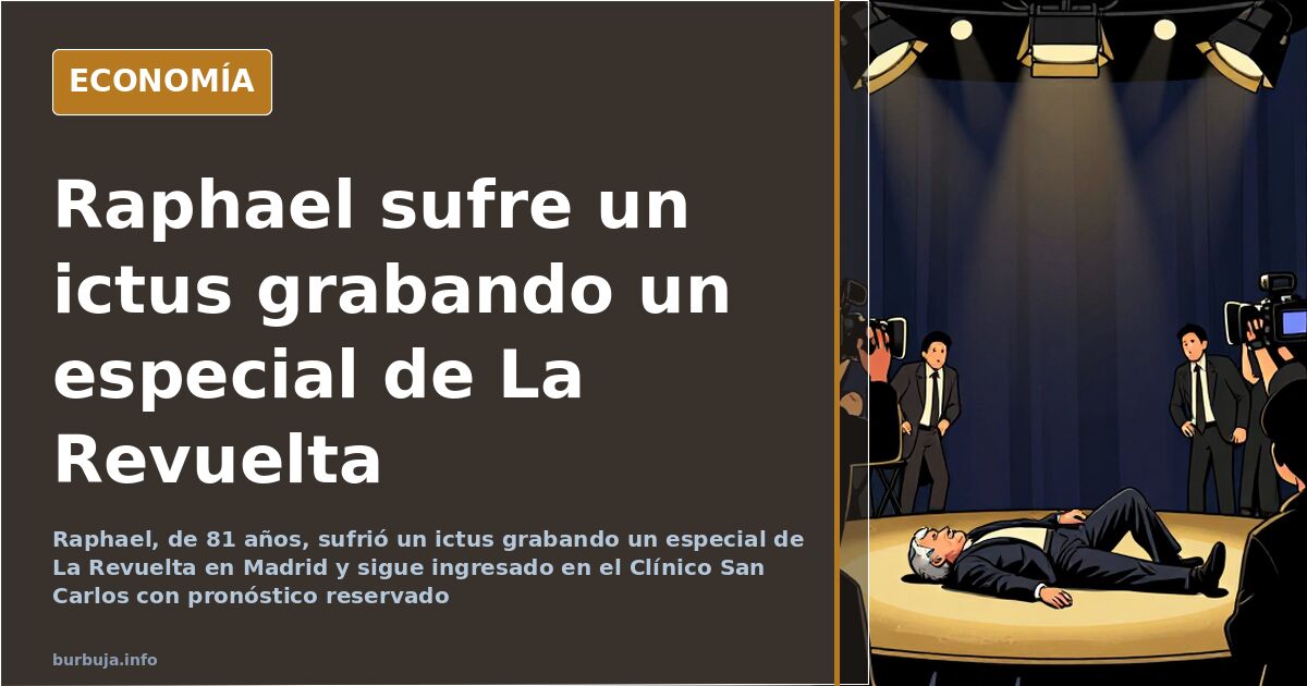 Raphael suffers a stroke while recording La Revuelta